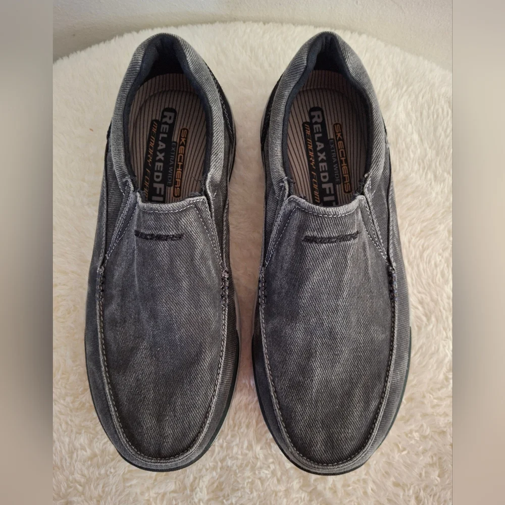 Skechers Men's Gray Slip-On Shoes Size 10. - Picture 1 of 7